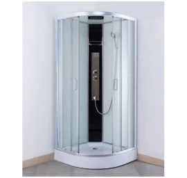 Uždara dušo kabina Roth Lucidus Round 90x90 cm su padėklu ir maišytuvu