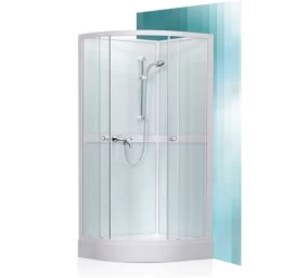 Uždara pusapvalė dušo kabina Roth Simple, 90x90 cm