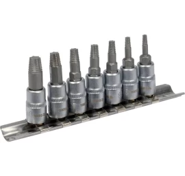Užlūžusių varžtų išsukėjų rinkinys 1/4 TORX 7vnt. (smulkus sriegis)