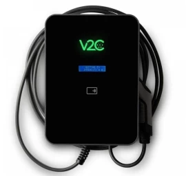 V2C Trydan PRO versija elektromobilių krovimo stotelė 22kW su ekranu, 3 fazių, Type 2 kabelis (5m), dinaminis balansavimas