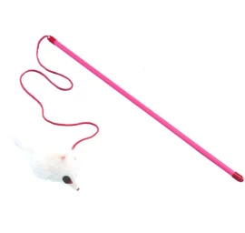 VADIGRAN žaidimo lazdelė katėms su balta pele 45cm 3vnt, 14300