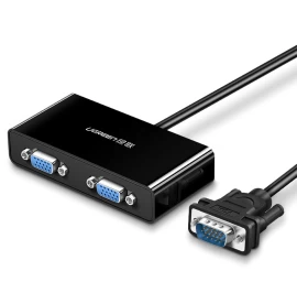 Vaizdo Vga - 2x Vga Ekrano Daliklis, Juodas