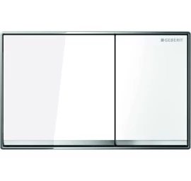 Vandens nuleidimo mygtukas Geberit Omega 60, baltas stiklas 115081SI1