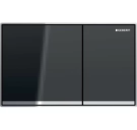 Vandens nuleidimo mygtukas Geberit Omega 60, tamsiai pilkas stiklas 115081JK1