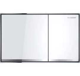 Vandens nuleidimo mygtukas Geberit Sigma 60, baltas stiklas 115640SI1