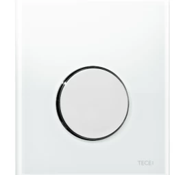Vandens nuleidimo plokštelė stikliniu paviršiumi TECEloop, baltas/chromas 9242660