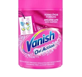 Vanish Oxi Action Rausvos Spalvos Audinių Dėmių šalinimo Milteliai 625g.