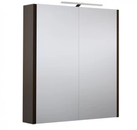 Veidrodinė spintelė Serena 60 cm su LED apšvietimu, juodas ąžuolas 1402301