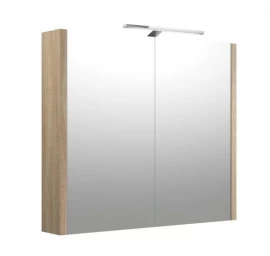 Veidrodinė spintelė Serena su LED apšvietimu 100 cm pilkas ąžuolas