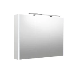 Veidrodinė spintelė su apšvietimu Kame Urban, LED, IP44, balta matinė, 100 cm, 2002712