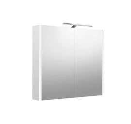 Veidrodinė spintelė su apšvietimu Kame Urban, LED, IP44, balta matinė, 80 cm, 2002512