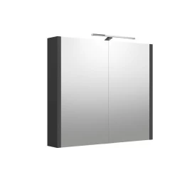 Veidrodinė spintelė su apšvietimu Kame Urban, LED, IP44, pilka matinė, 80 cm, 2002505