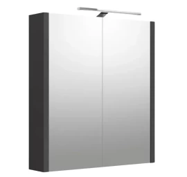 Veidrodinė spintelė su apšvietimu Raguvos Baldai Urban, LED, IP44, pilka matinė, 60 cm, 2002305