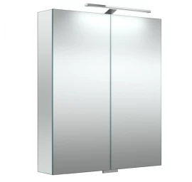 Veidrodinė spintelė su dvigubo veidrodžio durelėmis Raguvos Baldai 2102300, LED apšvietimu, IP44, 60 cm Veidrodinė spintelė su dvigubo veidrodžio durelėmis Raguvos Baldai 2102300, LED apšvietimu, IP44, 60 cm