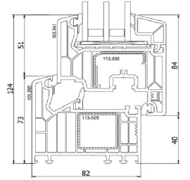 Plastikinės durys: Veka SoftLine 82 (A++ klasė)