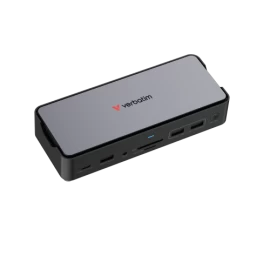 Verbatim 32174 CDS-15SSD USB-C Pro Jungčių stotelė 15 Ports, 256GB SSD, Pilka/Juoda