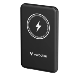 Verbatim 32240 Charge 'n' Go Magnetic Wireless Išorinė baterija (Power Bank) 5000mAh, Juoda