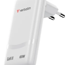 Verbatim 32355 Fold 'n' Go GaN Įkroviklis 65W 2-Port, USB-C, EU Plug, Balta