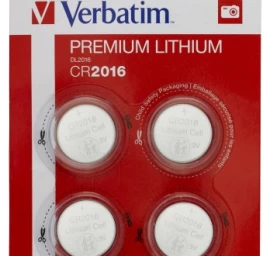 Verbatim 49531 Lithium baterijos CR2016 3V (4 vnt pakuotėje)