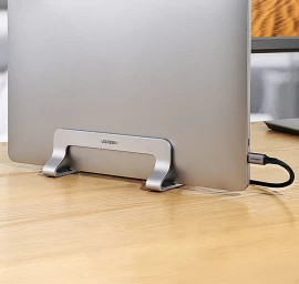 Vertikalaus Stovo Laikiklis macbook Nešiojamojo Kompiuterio Stovas Planšetinis Kompiuteris Aliuminis Sidabrinis