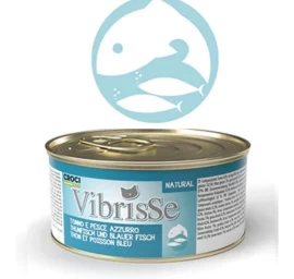 VIBRISSE konservai katėms su tunu ir melsvažuvėm 70g 12vnt (24), C1018749