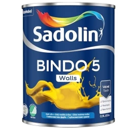Vidaus dažai SADOLIN Bindo 5 A bazė, 0,9l balta sp.