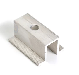 Vidurinis modulių laikiklis/užspaudėjas, juodas/aliuminis , El-Sun