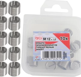 Vieliniai indėklai sriegiui | Helikoliai | M12 x 1.0 mm | 10 vnt. (9437-1)