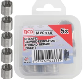 Vieliniai indėklai sriegiui | Helikoliai | M20 x 1.5 mm | 5 vnt. (9434-1)