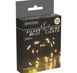 Vielos žibintai Akumuliatoriaus Valdoma Girlianda 80 Vadovaujama šiltai Balta