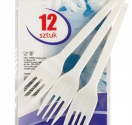 Vienkartinės Plastikinės šakutės pansy, 12 Vnt.