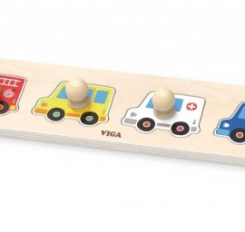 Viga 44535 Pirmoji Dėlionė Su Rankenėlėmis - Automobiliai