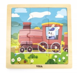 Viga 44631 Dėlionė Ant Kaladėlės Iš 9 Elementų - Traukinys