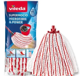 vileda, supermocio Microfibre &amp; Amp; Power Mop šluostės Užpildas, 1 Vnt.