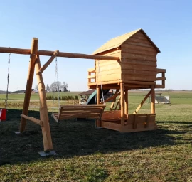 Medinė vaikų žaidimų aikštelė VILKAS