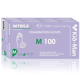 Violetinės vienkartinės pirštinės Kid-Man nitrilas M