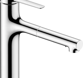 Virtuvinis maišytuvas HANSGROHE Zesis M33 160, 2jet, su ištraukiamu dušeliu, chromas, 74801000