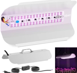 Viso Spektro Augalų Augimo Lempa 25 X 12 Cm 68 Led 50 W Sidabrinė