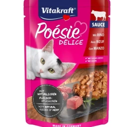 Vitakraft Poésie Délice šlapias kačių maistas su jautiena, 85 g