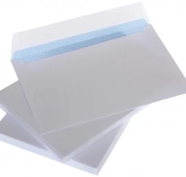 Vokai C5 balti 80g, su nuplėšiama juostele 162x229 mm, pakuotėje 1000 vnt.