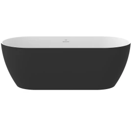 Vonia RAVAK Freedom O Tec, 170x77cm juoda/balta ir juodos sp. nutekėjimas