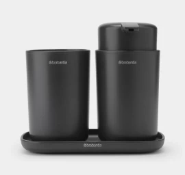 Vonios kambario aksesuarų rinkinys Brabantia ReNew 3vnt., dark grey 280368