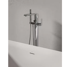 Vonios maišytyvas iš grindų su rankiniu dušeliu komplekte FL08000CRRB07A , chromas X070440