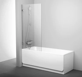 Vonios sienelė BVS1-80 chromas+stiklas Transparent 7U840A00Z1