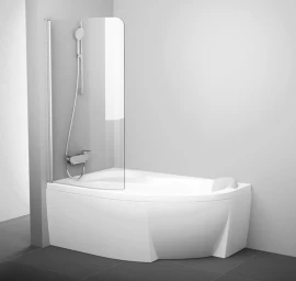 Vonios sienelė CVSK1 ROSA 140/150 L satino+stiklas Transparent 7QLM0U00Y1
