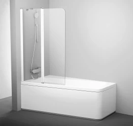 Vonios sienelė Ravak 10CVS2-100 L balta + stiklas, Transparent 7QLA0103Z1