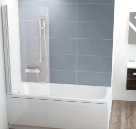 Vonios sienelė Ravak CVS1-80 L blizgus+stiklas Transparent 7QL40C00Z1