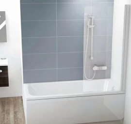 Vonios sienelė Ravak CVS1-80 R balta matinė+stiklas Transparent 7QR40E00Z1