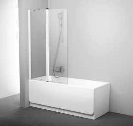 Vonios sienelė Ravak CVS2-100 L baltas+stiklas Transparent, 7QLA0100Z1