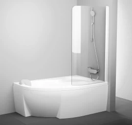 Vonios sienelė Ravak CVSK1 Rosa 140/150 D balta matinė+stiklas Transparent, 7QRM0E00Y1